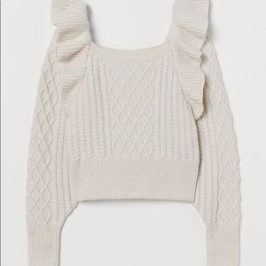 H&M Cable knit Flounce Jumper